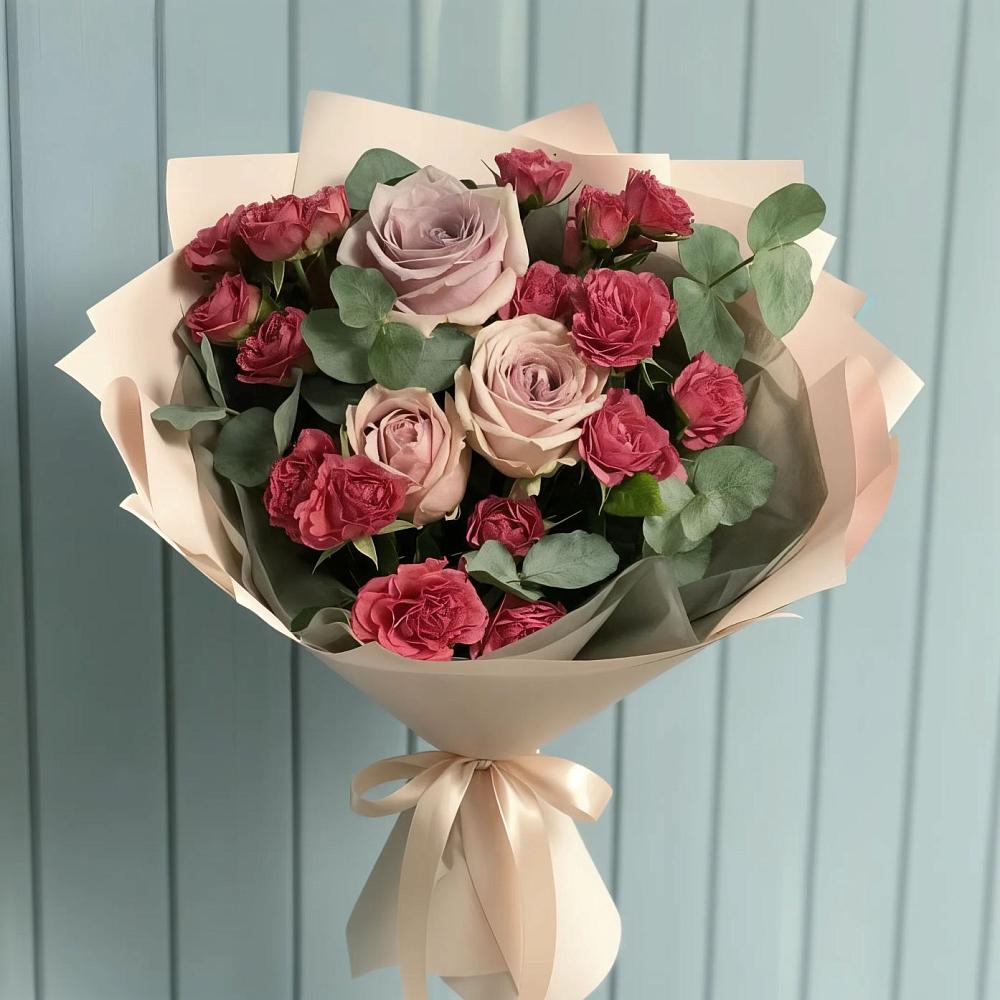 Букет цветов из: Гвоздики и Розы в Маршале Жукове