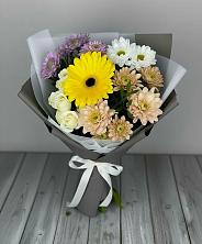 Букет цветов из:  Розы, Герберы и Хризантемы в Маршале Жукове