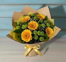 Букет цветов из:  Герберы и Хризантемы в Маршале Жукове