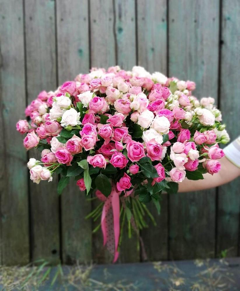 Букет Розовые кустовые розы Натали и Лав Лидия в Маршале Жукове