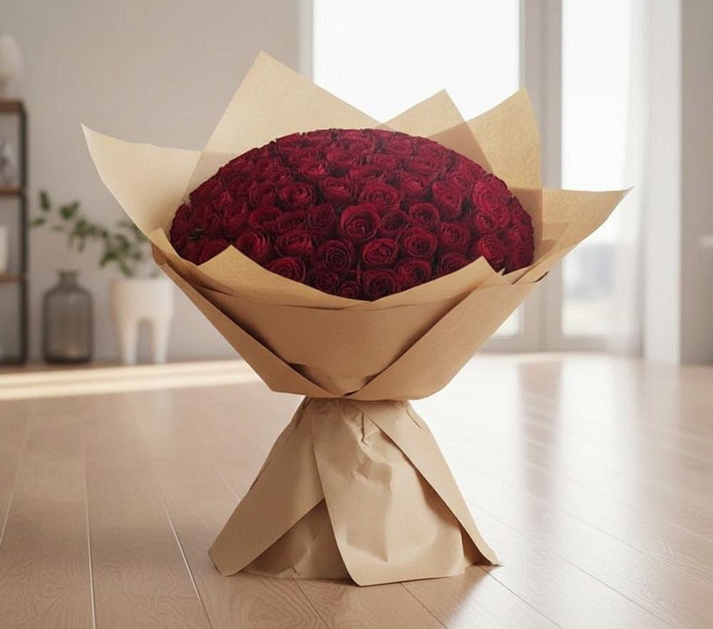 Букет 101 Красная роза в Маршале Жукове