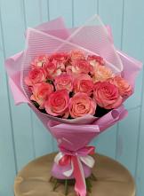 Букет 15 Розовых роз Равель в Маршале Жукове